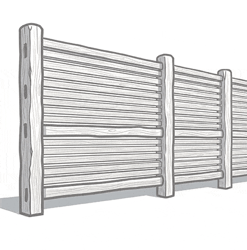 Horizontal Slat Fence