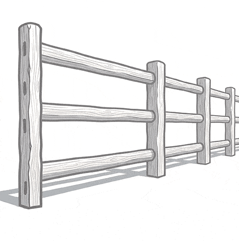 Post Rail Fence