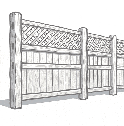Lattice Top Fence